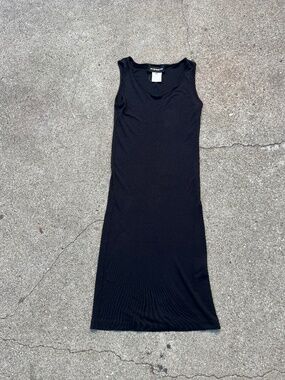 Vtg Ann Demeulemeester tank dress midi size 36 black made in Belgium avant garde